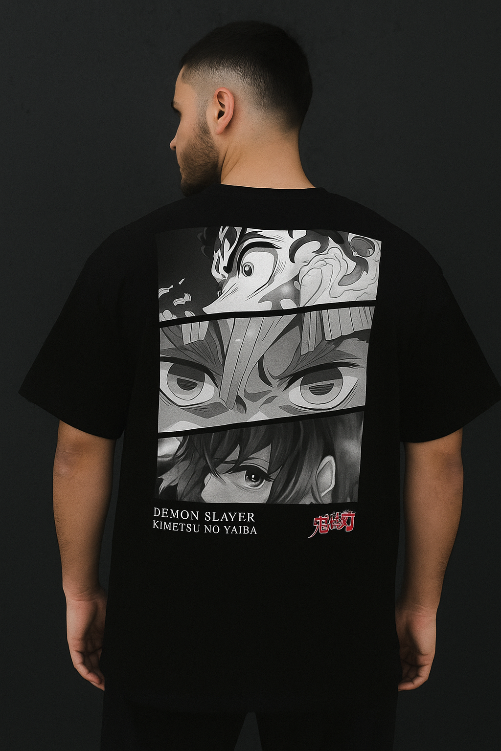 Demon Slayer – Oversized Black T-Shirt