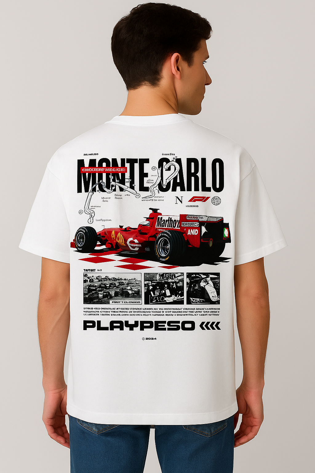 Monte Carlo F1 Graphic Oversized T-Shirt | Streetwear Edition