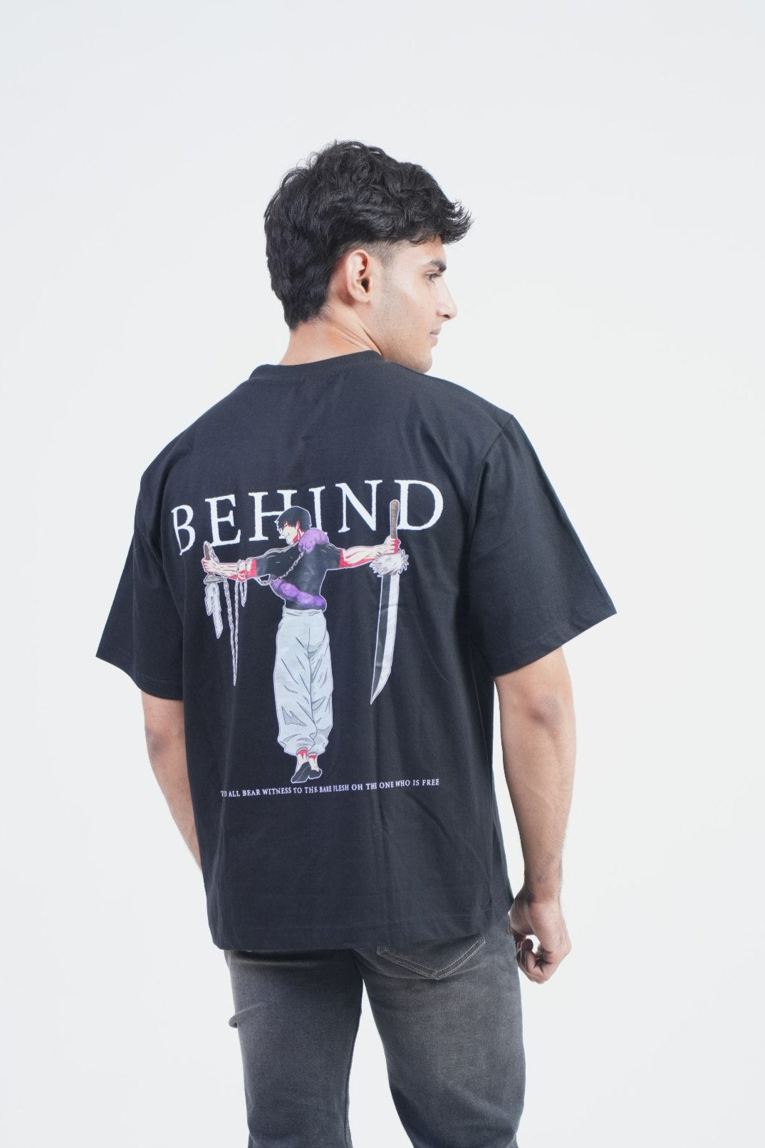 To The One Who Left It All Behind – Oversized Black T-Shirt