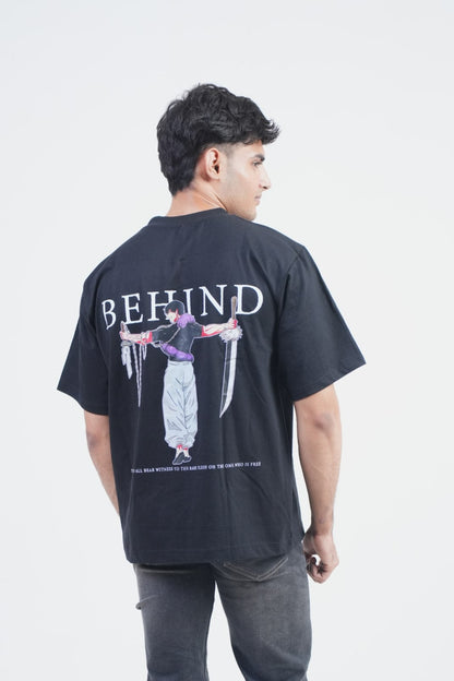 To The One Who Left It All Behind – Oversized Black T-Shirt