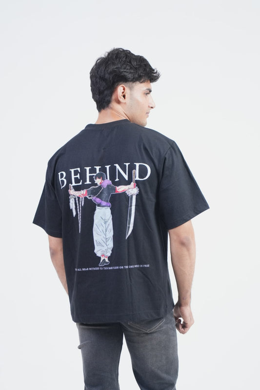 To The One Who Left It All Behind – Oversized Black T-Shirt