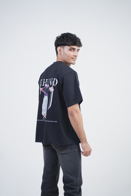 To The One Who Left It All Behind – Oversized Black T-Shirt