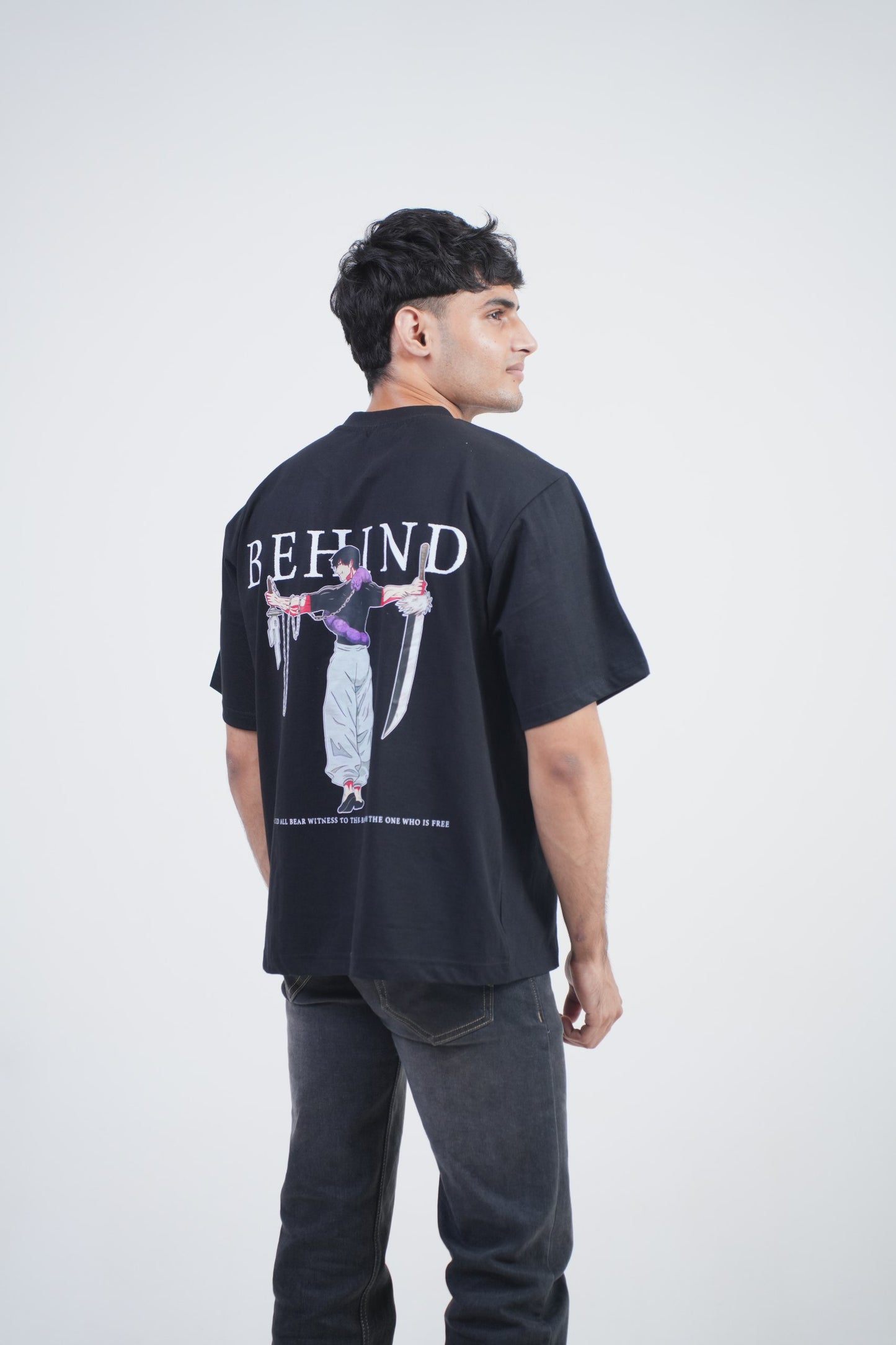 To The One Who Left It All Behind – Oversized Black T-Shirt