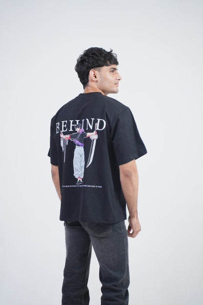 To The One Who Left It All Behind – Oversized Black T-Shirt